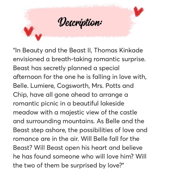 NEW RARE Thomas Kinkade Beauty and Beast II Puzzle - Picture 3 of 6